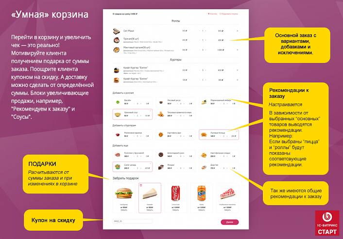 Ресторан с доставкой. Готовый сайт ресторана или кафе с доставкой и бронированием на Старте