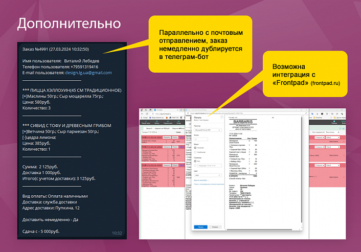 Ресторан с доставкой. Готовый сайт ресторана или кафе с доставкой и бронированием на Старте