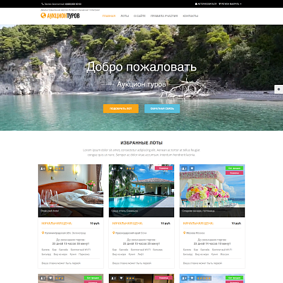 Готовое решение Аукцион туров